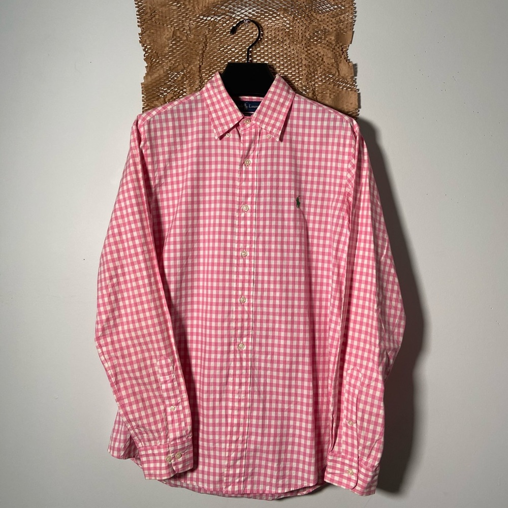 RALPH LAUREN | Pink gingham check shirt